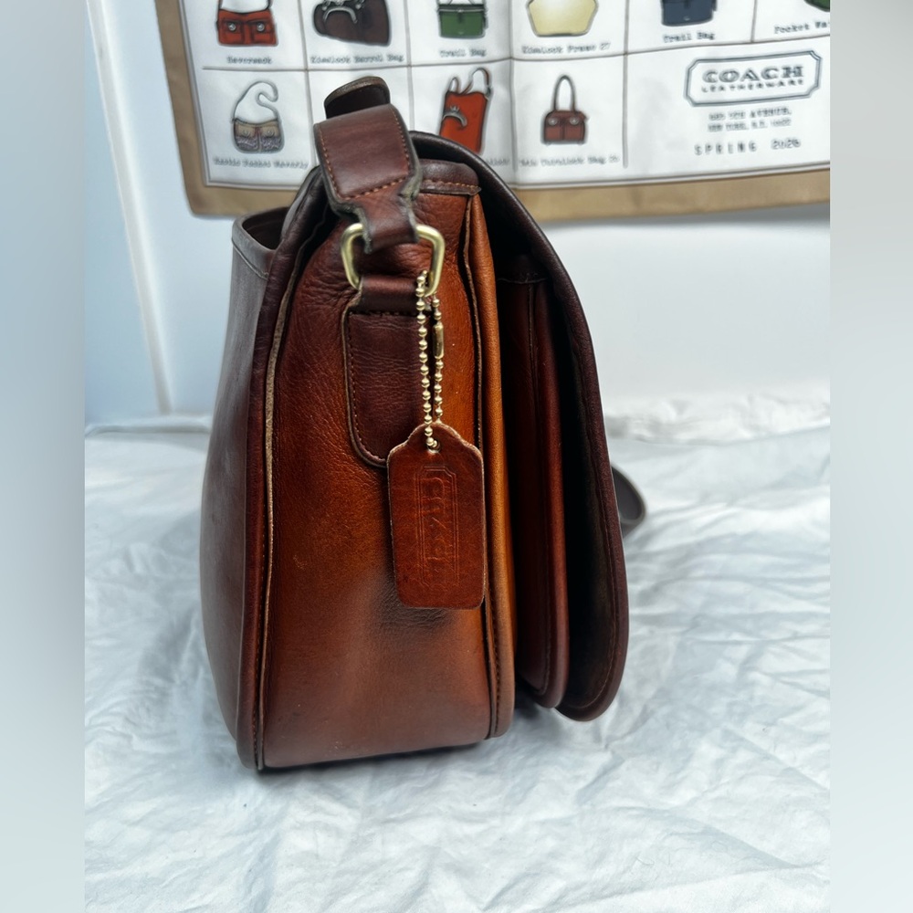 VINTAGE COACH Ranch Bag #9852 Mahogany Leather Made in USA Pre-1994 - Picture 5 of 16